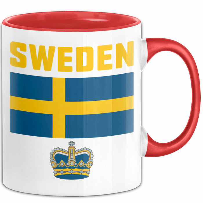 Schweden Skandinavien Schwedisch Tasse Geschenk Lustige Geschenkidee Spruch Rot Trendation