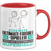 Ultimate-Frisbee-Spieler Geschenk Tasse Ich Bin Ultimate-Frisbee-Spieler Aber Sag Doch Einfach Superheld Lustige Geschenkdiee für Ultimate-Frisbee-Spieler Kaffee-Becher Rot Trendation