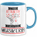 Musikerin Tasse Geschenk Becher Stark Attraktiv Furchtlos Musikerin Lustige Geschenkidee Blau Trendation