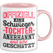 Schwiegertochter Tasse Geschenk Spruch Offiziell Als Schwiegertochter Anerkannt Und Sehr Geschätzt Becher Rosa Trendation