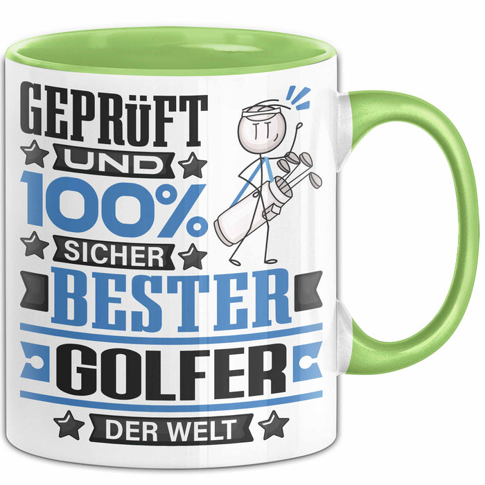 Golfer Geschenk Lustiger Spruch für Golfer Geschenkidee Bester Golfer Der Welt Grün Trendation
