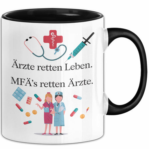 Medizinstudent Arzt Tasse Geschenk Lustige Geschenkidee Spruch Ärzte Retten Leben Mfas Retten Ärzte Trendation