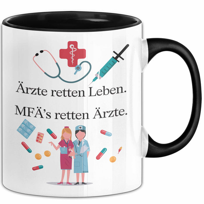 Medizinstudent Arzt Tasse Geschenk Lustige Geschenkidee Spruch Ärzte Retten Leben Mfas Retten Ärzte Trendation