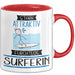 Surferin Tasse Geschenk Becher Stark Attraktiv Furchtlos Surferin Lustige Geschenkidee Rot Trendation