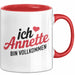 Annette Tasse Geschenk Ich Bin Vollkommen Annette Geschenkidee Geburtstag Rot Trendation