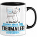 Tiermaler Geschenk Tasse So Gut Kann Nur Ein Tiermaler Aussehen Geschenkidee Kaffee-Becher Schwarz Trendation
