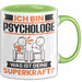 Psychologe Tasse Geschenk für Psychologe Geburtstag Lustiger Spruch Kaffee-Becher Was Ist Deine Superkraft Grün Trendation