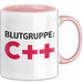 IT Programmierer Tasse Geschenk Blutgruppe C++ Spruch Rosa Trendation