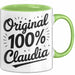 Claudia Tasse Geschenk Original 100% Claudia Geschenkidee Geburtstag Grün Trendation
