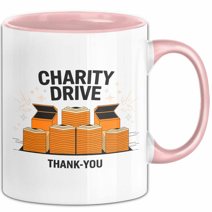 Wohltätigkeits Organisator Tasse Geschenk Lustige Geschenkidee Spruch Für Gebende Herzen Rosa Trendation