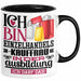Einzelhandelskauffrau Ausbildung Start Geschenk Tasse Ich Bin Einzelhandelskauffrau In Der Ausbildung Ich Darf Das Kaffee-Becher Geschenkidee Schwarz Trendation