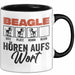 Beagle Hören Aufs Wort Tasse Geschenk Beagle Besitzer Mama Becher Trendation