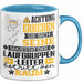 Laufgruppenleiter Geschenk Tasse Lustiger Spruch Erheben Sie Sich Der Laufgruppenleiter Betritt den Raum Blau Trendation