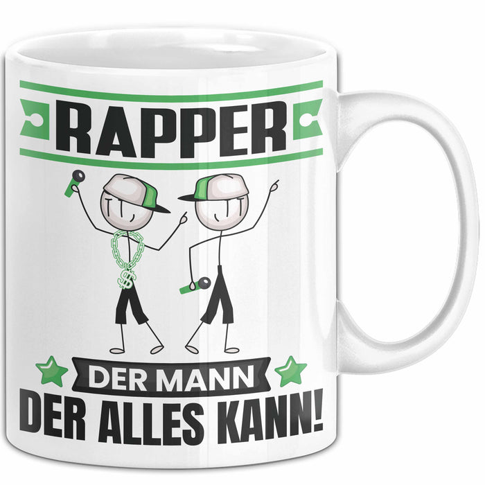 Rapper Tasse Geschenk für Rapper Der Mann Der Alles Kann Geschenkidee zum Geburtstag Weiß Trendation