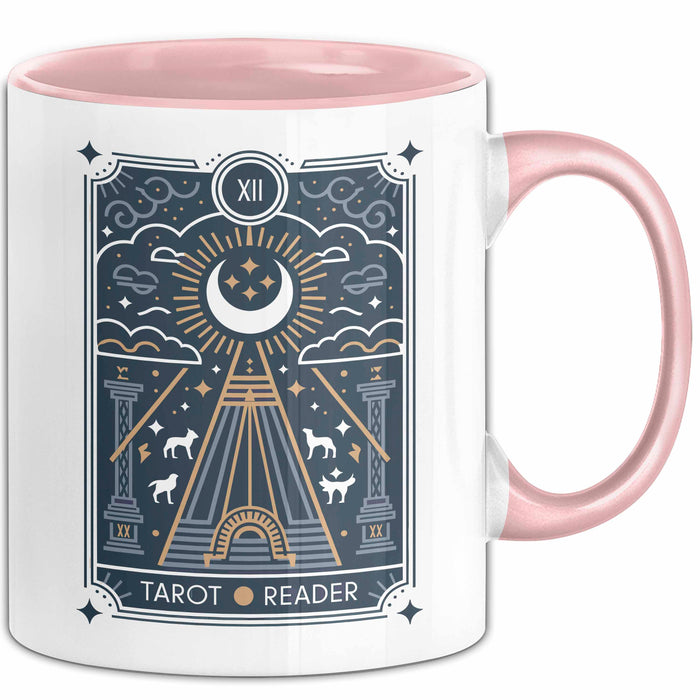 Tarotkartenleser Tasse Geschenkidee für mystische Sucher Rosa Trendation