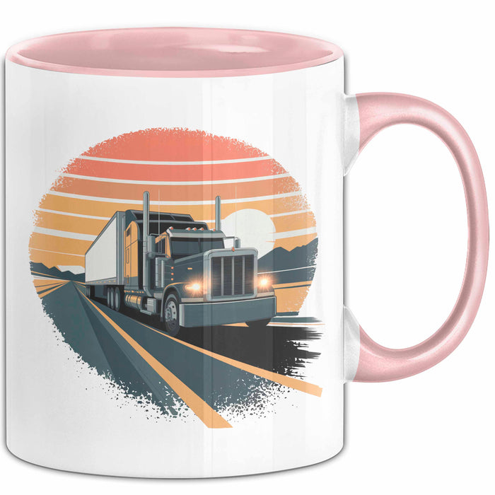 Lkw Fahrer Tasse Geschenkidee Fernfahrer Lustiger Spruch Geschenkidee Lustig Rosa Trendation