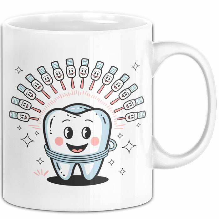 Zahnarzt Tasse Geschenk Lustige Geschenkidee Spruch Für Lächeln Macher Weiß Trendation