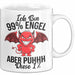 Engel Teufel Tasse Geschenk Lustige Geschenkidee Spruch Ich Bin 99% Engel Weiß Trendation