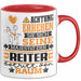 Reiter Geschenk Tasse Lustiger Spruch Erheben Sie Sich Der Reiter Betritt den Raum Rot Trendation