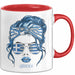 Grieche Tasse Geschenk Greek Woman Frau Becher Kaffee-Becher Rot Trendation
