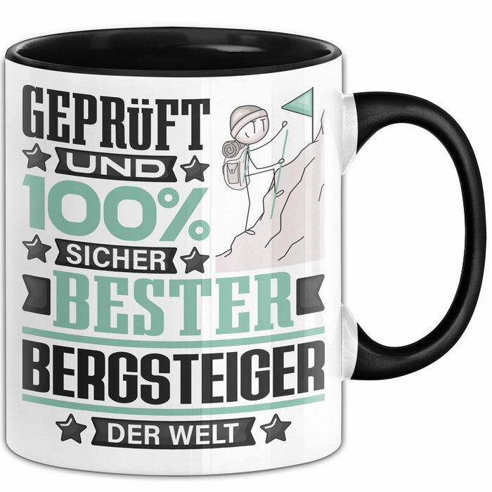 Bergsteiger Geschenk Lustiger Spruch für Bergsteiger Geschenkidee Bester Bergsteiger Der Welt Schwarz Trendation