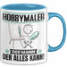 Hobbymaler Tasse Geschenk für Hobbymaler Der Mann Der Alles Kann Geschenkidee zum Geburtstag Blau Trendation