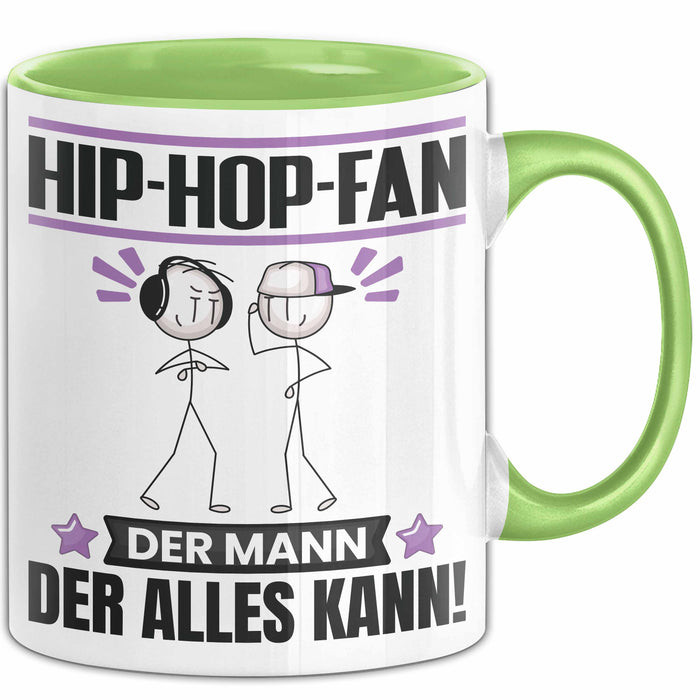 Hip-Hop-Fan Tasse Geschenk für Hip-Hop-Fan Der Mann Der Alles Kann Geschenkidee zum Geburtstag Grün Trendation