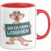 Erdmännchen Tier Tasse Geschenk Lustige Geschenkidee Spruch Bin Da Kann Losgehen Rot Trendation