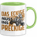 Quad Tasse Geschenk Das Eckige Muss Ins Dreckige Quad-Fahrer Geschenkidee Becher Grün Trendation