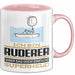 Ruderer Geschenk Tasse Ich Bin Ruderer Aber Sag Doch Einfach Superheld Lustige Geschenkdiee für Ruderer Kaffee-Becher Rosa Trendation