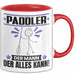 Paddler Tasse Geschenk für Paddler Der Mann Der Alles Kann Geschenkidee zum Geburtstag Rot Trendation