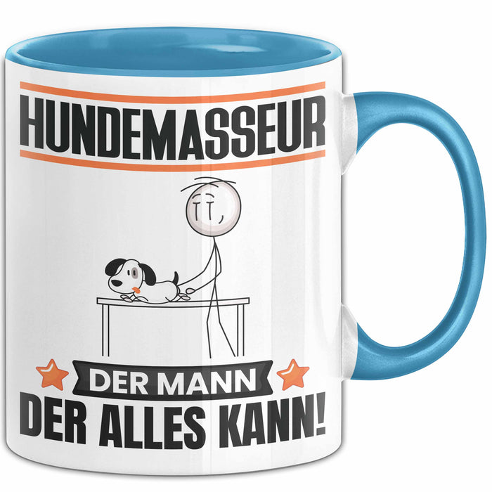Hundemasseur Tasse Geschenk für Hundemasseur Der Mann Der Alles Kann Geschenkidee zum Geburtstag Blau Trendation