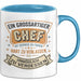 Büroarbeit Kollege Chef Tasse Geschenk Lustige Geschenkidee Spruch Ein Grossartiger Chef Ist Schwer Zu Finden Blau Trendation