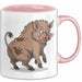 Wildschweinjagd Tasse Geschenk für Schwarzwildjäger Spruch Rosa Trendation