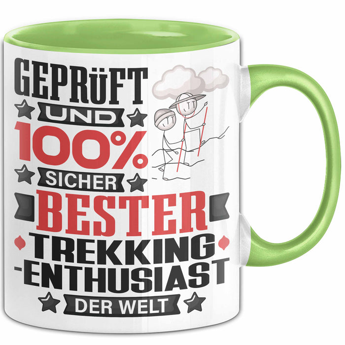 Trekking-Enthusiast Geschenk Lustiger Spruch für Trekking-Enthusiast Geschenkidee Bester Trekking-Enthusiast Der Welt Grün Trendation
