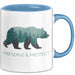 Wildtierschutz Tasse Geschenk Lustige Geschenkidee Spruch Bewahren und Schützen Blau Trendation