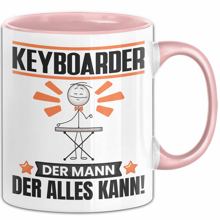 Keyboarder Tasse Geschenk für Keyboarder Der Mann Der Alles Kann Geschenkidee zum Geburtstag Rosa Trendation