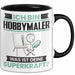 Hobbymaler Tasse Geschenk für Hobbymaler Geburtstag Lustiger Spruch Kaffee-Becher Was Ist Deine Superkraft Schwarz Trendation