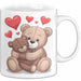 Teddybär Tierliebhaber Tasse Geschenk Lustige Geschenkidee Spruch Romantisches Herz Weiß Trendation