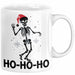 Skelett Weihnachten Geschenk Tasse Weihnachliches Skelett Grafik Geschenkidee Totenkopf Fans Tattoo Weiß Trendation