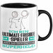 Ultimate-Frisbee-Spieler Geschenk Tasse Ich Bin Ultimate-Frisbee-Spieler Aber Sag Doch Einfach Superheld Lustige Geschenkdiee für Ultimate-Frisbee-Spieler Kaffee-Becher Schwarz Trendation