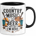 Country Musik Bier Tasse Geschenk Lustige Geschenkidee Schwarz Trendation