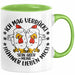 Hühner Tasse Geschenk Hühnerflüsterin Huhn Geschenkidee Kaffee-Becher Landwirt Bauer Landiwrtin Grün Trendation
