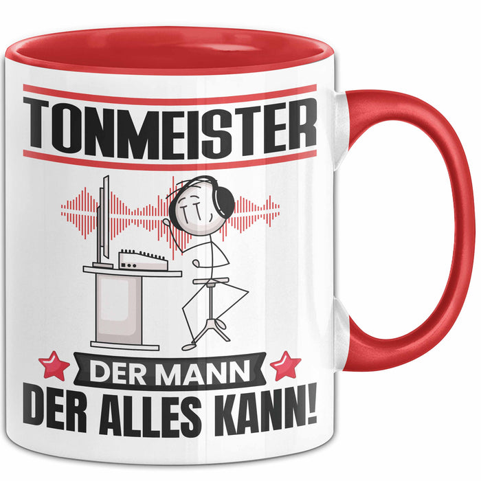 Tonmeister Tasse Geschenk für Tonmeister Der Mann Der Alles Kann Geschenkidee zum Geburtstag Rot Trendation