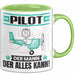 Pilot Tasse Geschenk für Pilot Der Mann Der Alles Kann Geschenkidee zum Geburtstag Grün Trendation