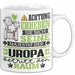 Uropa Geschenk Tasse Lustiger Spruch Erheben Sie Sich Der Uropa Betritt den Raum Weiß Trendation