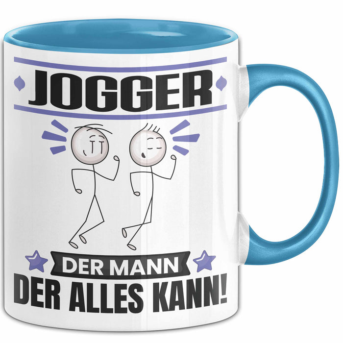 Jogger Tasse Geschenk für Jogger Der Mann Der Alles Kann Geschenkidee zum Geburtstag Blau Trendation
