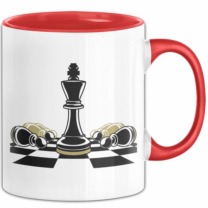 Schachspieler Tasse Geschenkidee Strategie Meister Lustiger Geschenkidee Lustig Rot Trendation