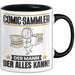Comic-Sammler Tasse Geschenk für Comic-Sammler Der Mann Der Alles Kann Geschenkidee zum Geburtstag Schwarz Trendation