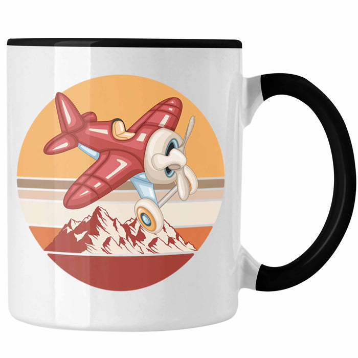 Segelflieger Tasse Geschenk Segelflieger Schwarz Trendation